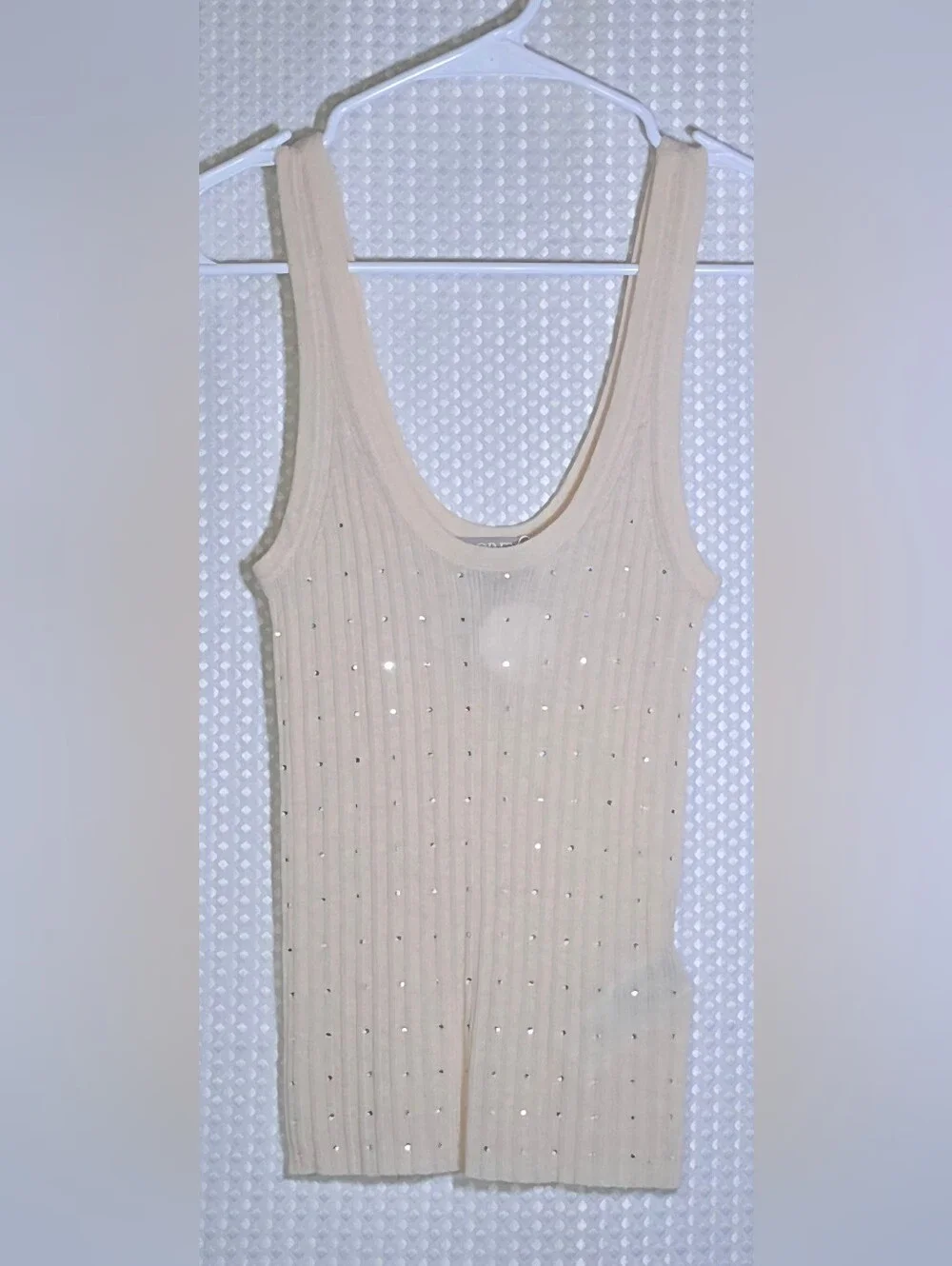 J.Crew Embellished Cashmere Tank Quiet Luxury Soft Glam Balletcore S